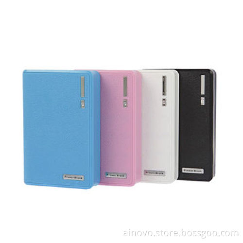 Wallet power bank for iPhone, iPad, mobile phone, dual USB, 8000mA battery capacity